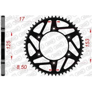 Звезда AFAM Steel-K Sprocket 520 - Honda [Black]