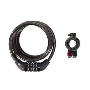 Кодовий замок Green Cycle GLK-120 у силіконовій обоймі 10х150cm, чорний+ кріплення