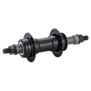 Втулка задн. Quando KT-122R под V-brake 36H 165mm, 6,7 ск. на гайках стальная черная