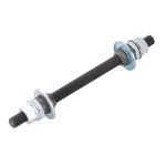 Ось втулки пер. Quando KT-260F 140mm nut MTB на гайках стальная, черн. Ось втулки пер. Quando KT-260F 140mm nut MTB на гайках стальная, черн.