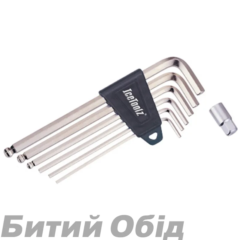 Ключ Ice Toolz 36Q1 шестигранник складаний з закруг. кінцями (набір 7шт)