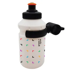 Фляга 0,35 Green Cycle GBT-549S с креплением, детская, белая с рисунком