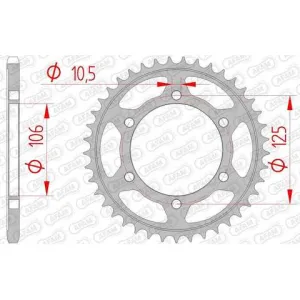 Звезда AFAM Steel Sprocket 520 [Silver], 41z