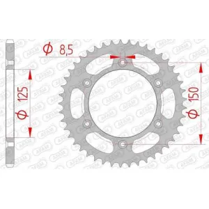 Звезда AFAM Steel Sprocket 520 [Silver]