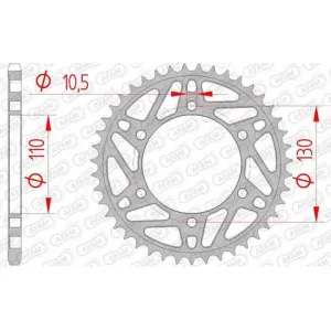 Звезда AFAM Steel Sprocket 520 [Black], 43z