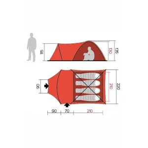 Палатка Hannah Arrant 4 spring green/cloudy gray II tent (23)
