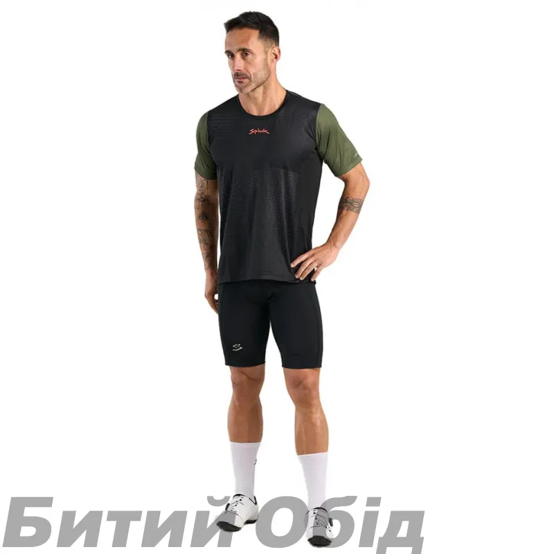 Джерсі Spiuk Searcher кор рукав унісекс чорний 