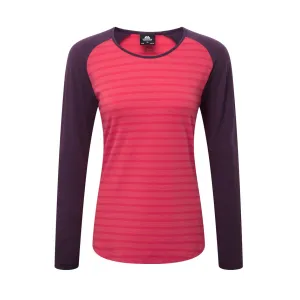 Футболка Mountain Equipment Redline Wmns LS Tee, VPink str/Blackberry