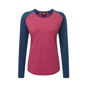 Футболка Mountain Equipment Redline Wmns LS Tee, Poppy stripe/Marine