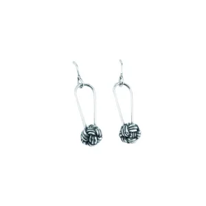 Сережки Rock Empire Earrings: Antiqued Silver Rope knots Ag 925 