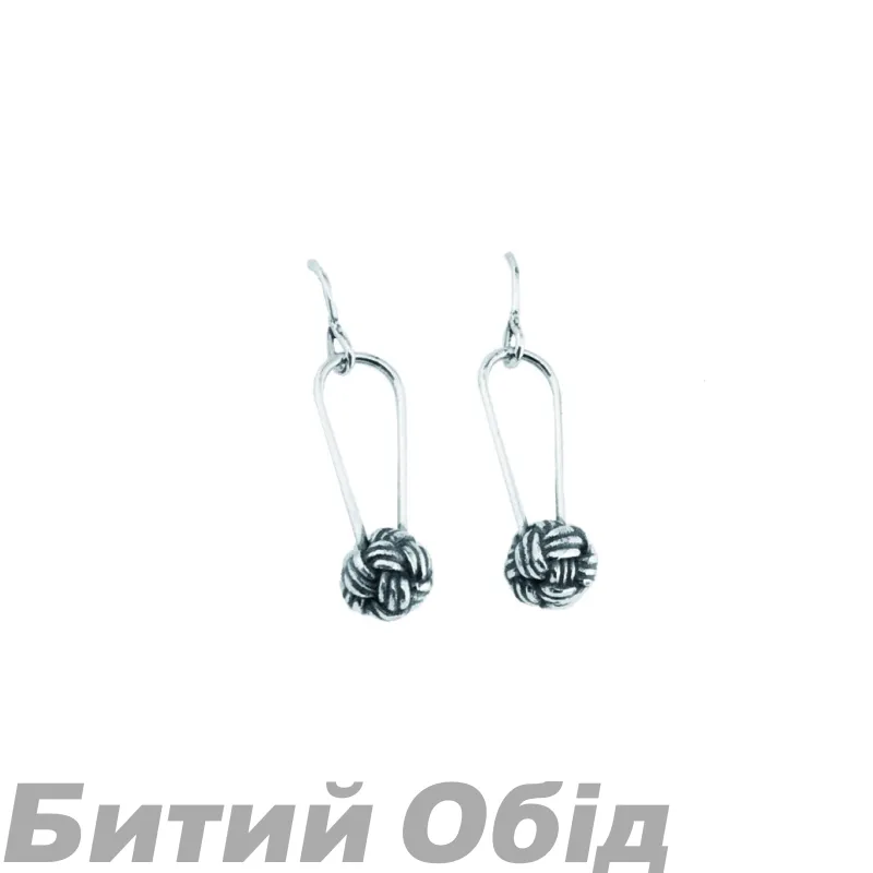 Серьги Rock Empire Earrings: Antiqued Silver Rope knots Ag 925 