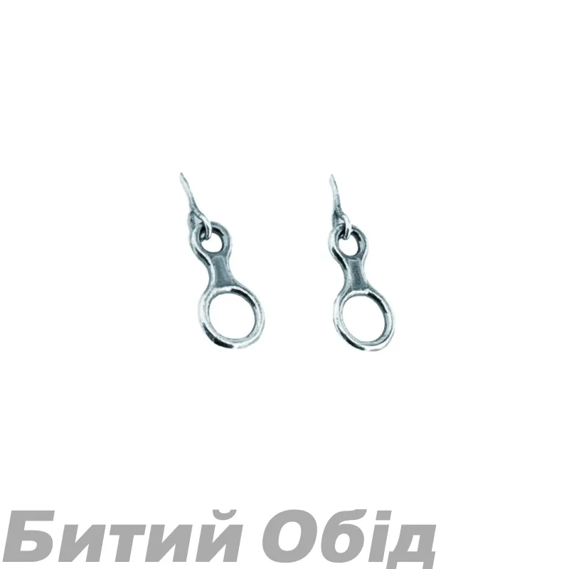 Сережки Rock Empire Earrings: Antiqued Silver Eights Ag 925 
