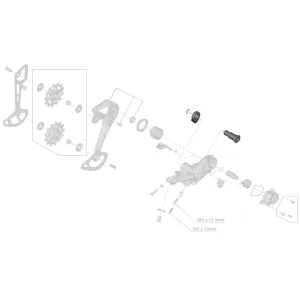 Блок кронштейна оси Shimano RD-M5100