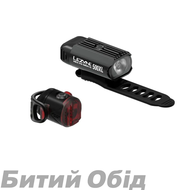Комплект світла Lezyne HECTO DRIVE 500XL / FEMTO USB PAIR Black