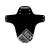 Переднє крило Rock Shox MTB Fork Fender Black with Gloss Silver Print - Pike Ultimate