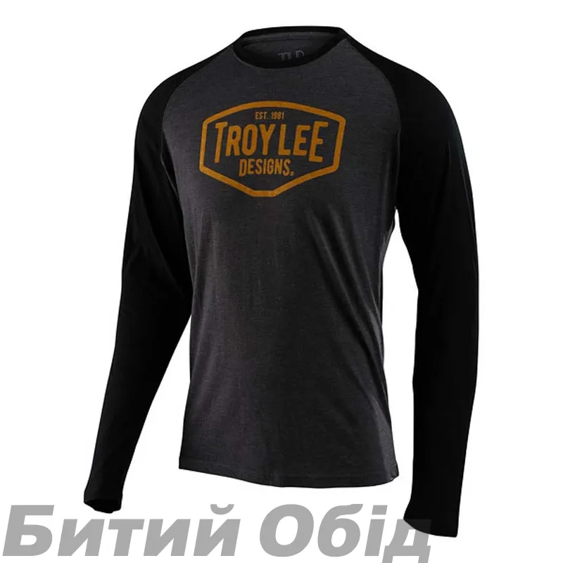 Футболка TLD Motor Oil L/S Raglan [CHARCOAL / BLACK] 