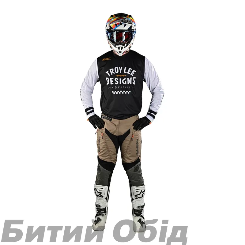 Мото джерсі TLD Scout GP Jersey RIDE ON [BLACK/WHITE] 