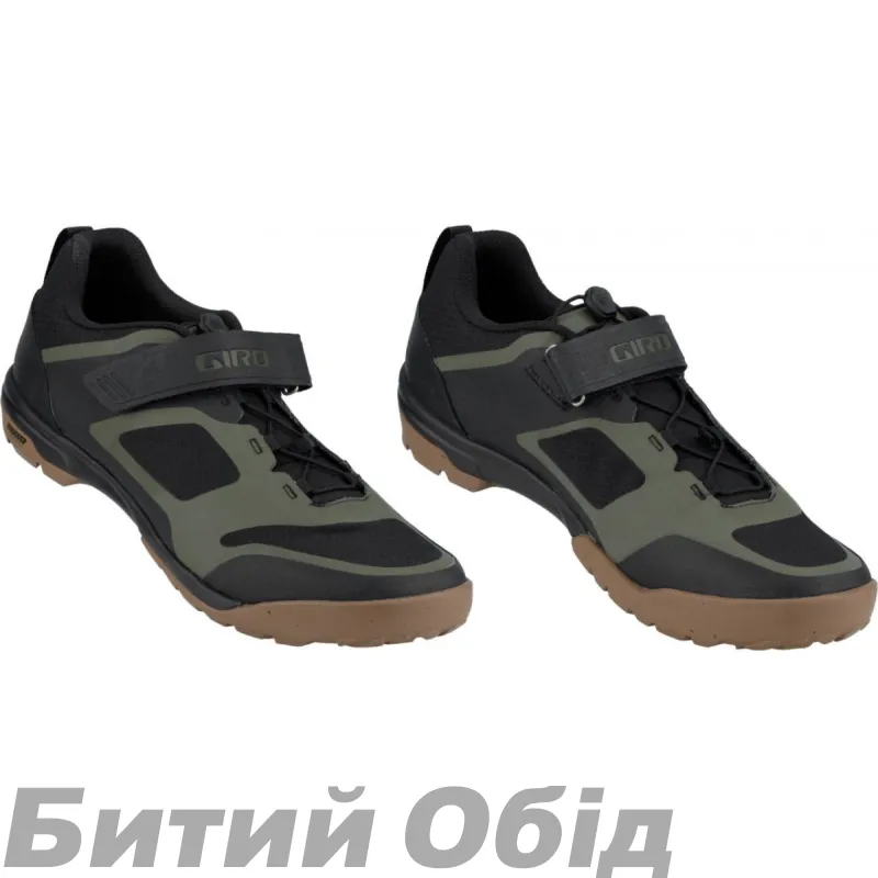 Велосипедные туфли МТБ Giro Ventana Fastlace черный/оливковый 