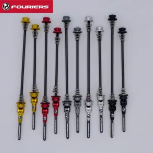 Затиски для коліс шосе Fouriers DX001 карбон/титан 43г/пара 100/130мм