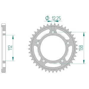 Звезда AFAM Steel Sprocket 525 [Silver]