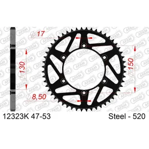 Звезда AFAM Steel-K Sprocket 520 - Yamaha [Black]