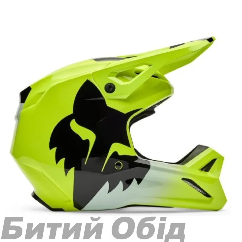 Шлем FOX V1 Helmet - SHIELD [Flo Yellow]