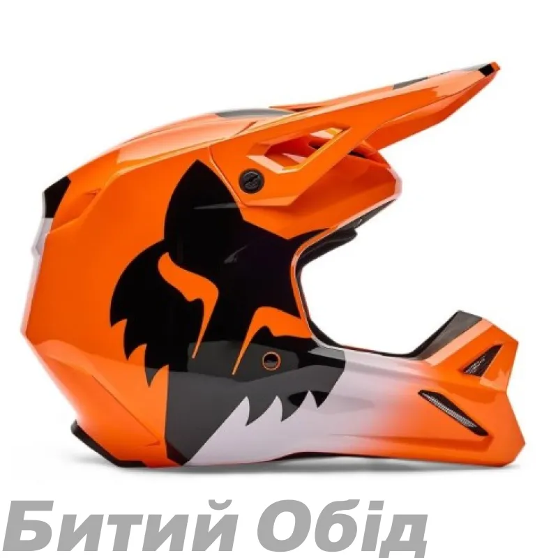 Шлем FOX V1 Helmet - SHIELD [Flo Orange]
