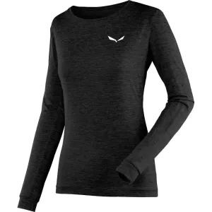 Футболка ж Salewa PUEZ MELANGE DRY W L/S TEE 27454 0911 - черный