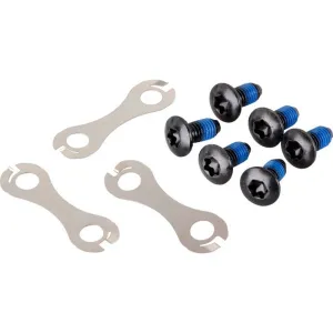 Фиксирующие болты и стопорные шайбы Shimano для монтажа 6-болт. ротора (6шт. комплект)