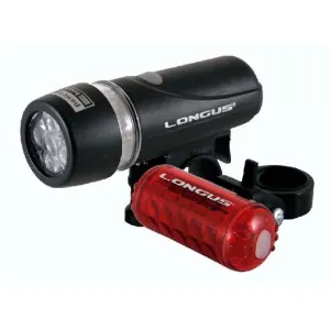 КОМПЛЕКТ: Світло FIVE 5+5LED переднє Longus 5LED/4 ф-ції + заднє  5LED/4 ф-ції, чорний КОМПЛЕКТ: Світло FIVE 5+5LED переднє Longus 5LED/4 ф-ції + заднє  5LED/4 ф-ції, чорний