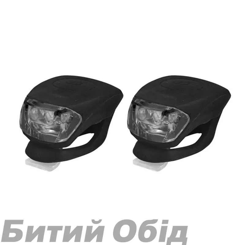 КОМПЛЕКТ: Світло переднє Longus2LED/2 ф-ції + заднє 2LED/2 ф-ції, чорний