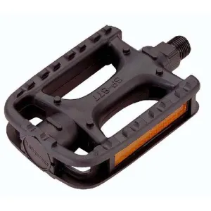 Педали Longus MTB пластик, черный, светоотражатели, насыпные подшипники Педали Longus MTB пластик, черный, светоотражатели, насыпные подшипники
