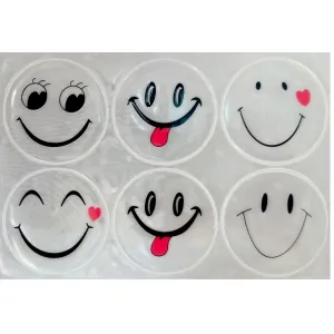 Светоотражающие наклейки, белый (комплект 6шт)