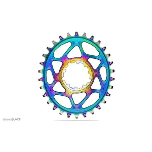 Зірка шатунів absoluteBLACK для SRAM Oval Boost райдужна