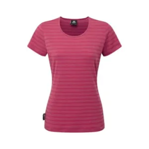 Футболка Mountain Equipment Groundup Wmns Stripe Tee, Poppy