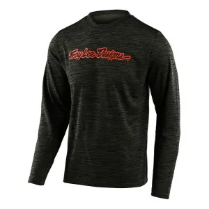 Джерсі TLD FLOWLINE LS JERSEY; SIGNATURE HEATHER GREEN / TANGERINE