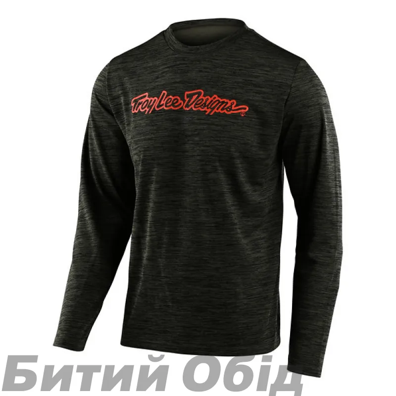 Джерсі TLD FLOWLINE LS JERSEY; SIGNATURE HEATHER GREEN / TANGERINE