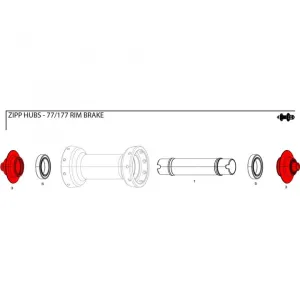Адаптер втулки (колпачки) ZIPP FRONT 77 & 76 QR