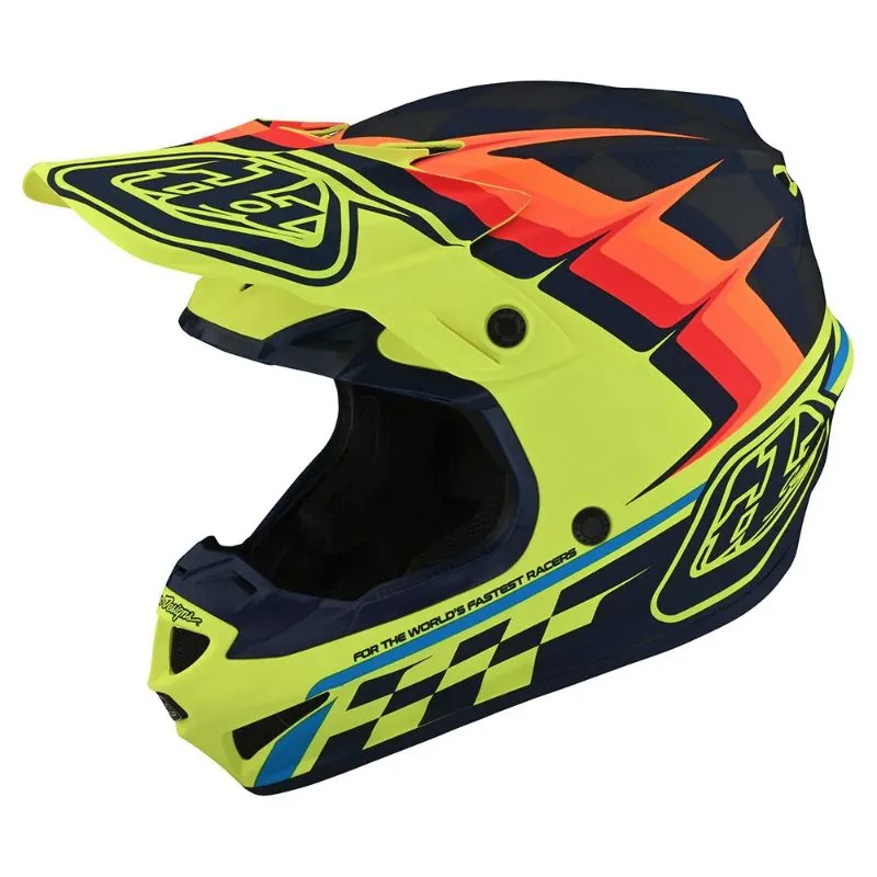 Мотошлем TLD SE4 POLYACRYLITE [WARPED YELLOW] 