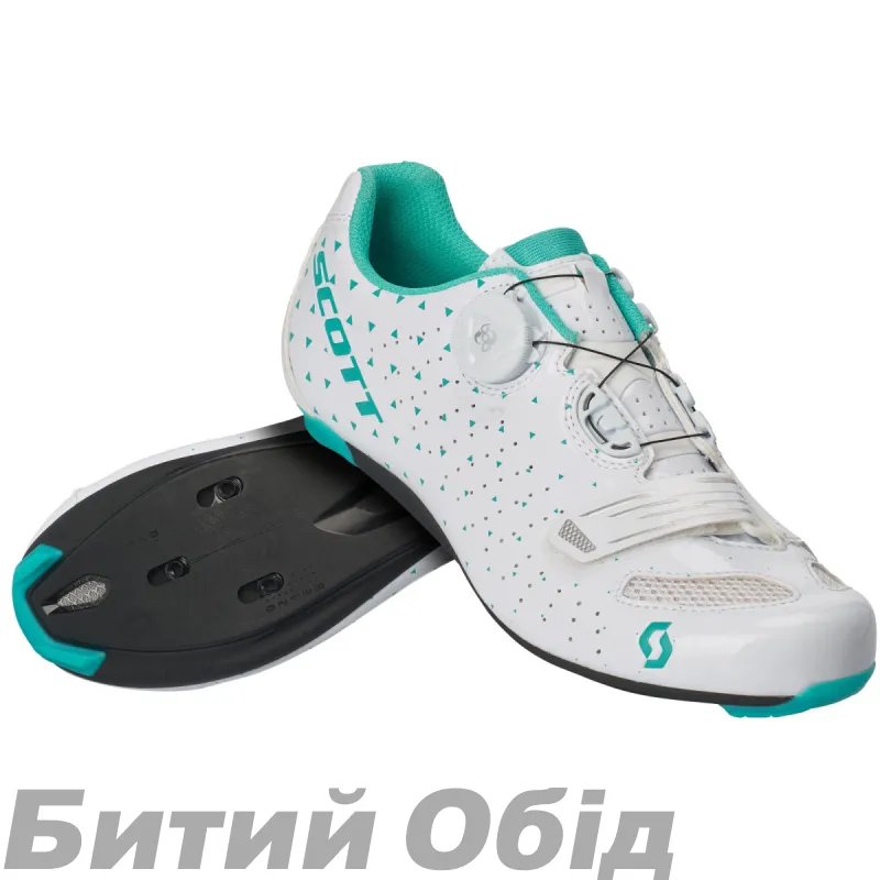 Велотуфлі SCOTT ROAD COMP BOA LADY глянець білий/бірюзовий синій