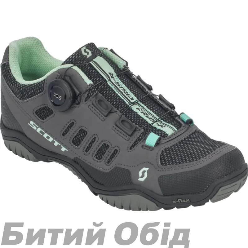 Велотуфлі SCOTT FR CRUS-R BOA LADY темно-сірий/м'ятно-зелений 