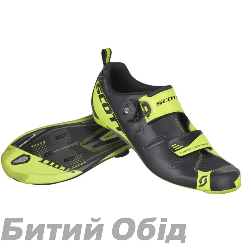 Велотуфлі SCOTT TRI Carbon чорно/жовті 