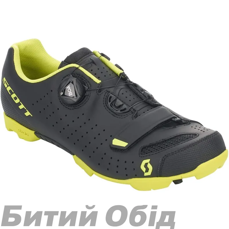 Велотуфлі SCOTT MTB COMP BOA чорний мат/жовтий 