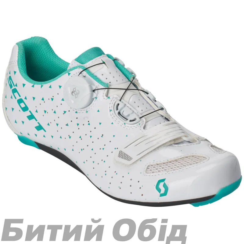 Велотуфлі SCOTT ROAD COMP BOA LADY глянець білий/бірюзовий синій