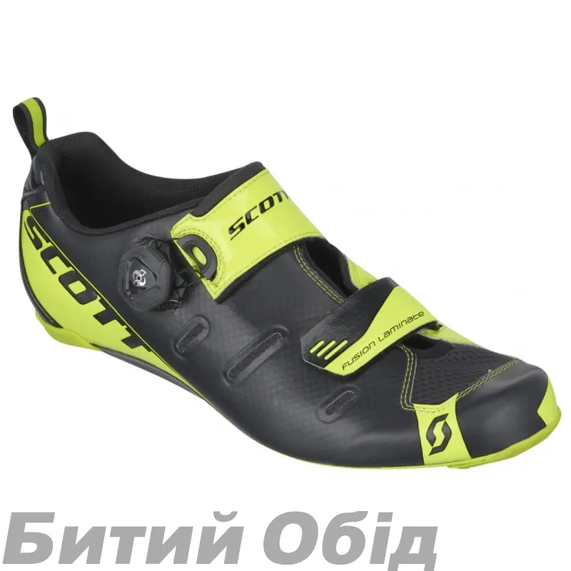 Велотуфлі SCOTT TRI Carbon чорно/жовті 