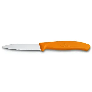Нож кухонный Victorinox SwissClassic Paring серрейтор оранж