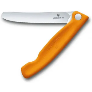 Кухонний ніж Victorinox SwissClassic Foldable Paring 11см закругл.ніс, хвиль.(блістер)