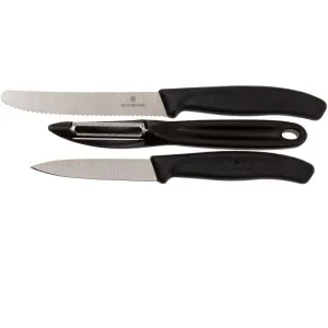Набір кухонний Victorinox SwissClassic Paring Set 3шт із чорною ручкою (Vx67113.31) Набір кухонний Victorinox SwissClassic Paring Set 3шт із чорною ручкою (Vx67113.31)