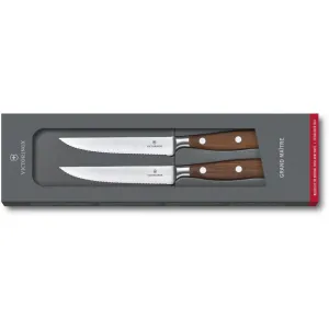 Кухонний ніж Victorinox Grand Maitre Wood Steak Set 2 шт 12см хвиль. з дерев. ручкою (GB)