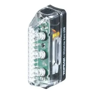 Фара пер диод Topeak WhiteLite Aero USB 30 cd 3 диоды 2 функц черный 22г